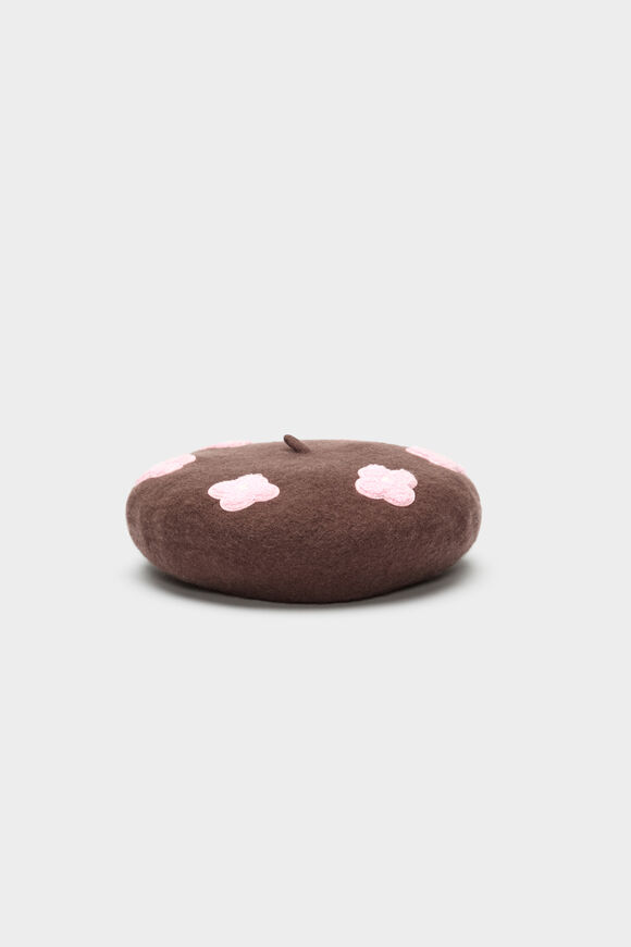Flower Beret  Cacao  hi-res