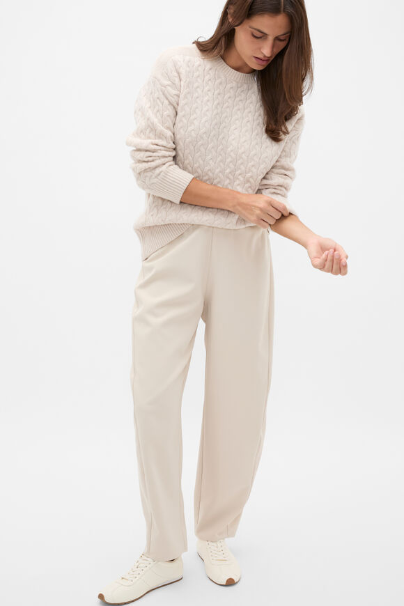 Australian Merino Cable Knit  Vanilla Cream  hi-res