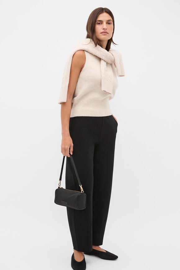 Ponte Barrel Leg Pant  Black  hi-res