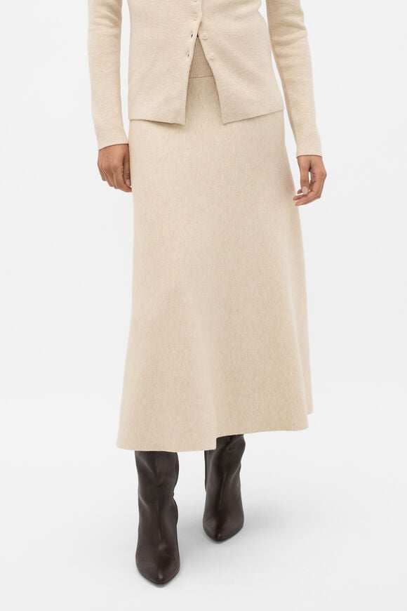 Marle Knit Skirt  Wheat Marle  hi-res