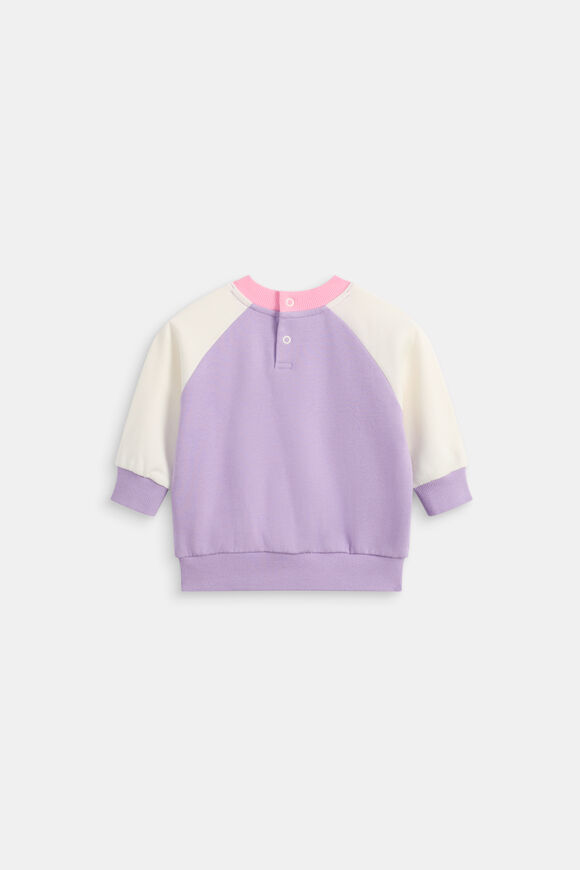 Colourblock Logo Sweat  Lilac  hi-res