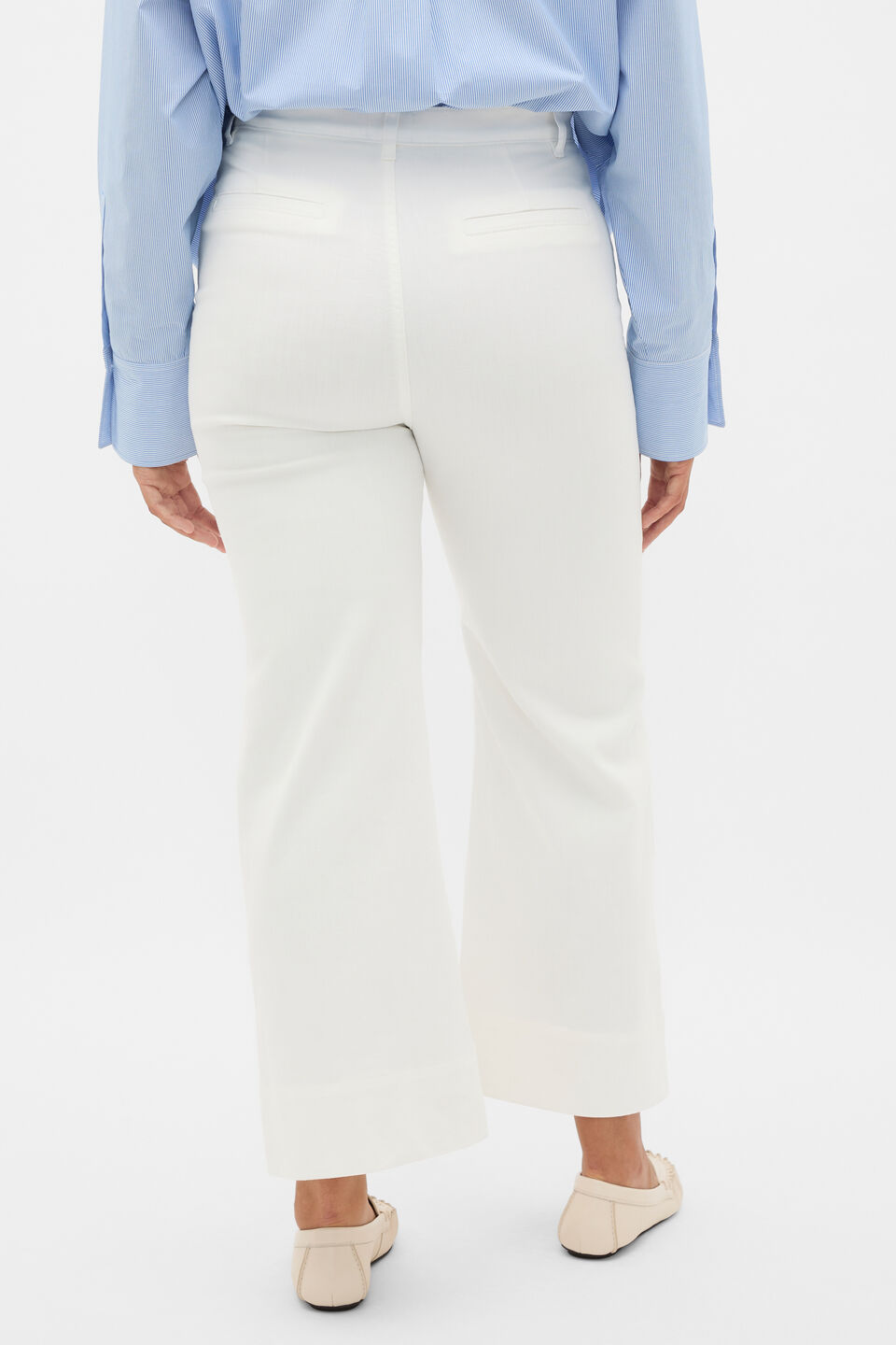 Core Wide Leg Pocket Jean  Cloud Cream