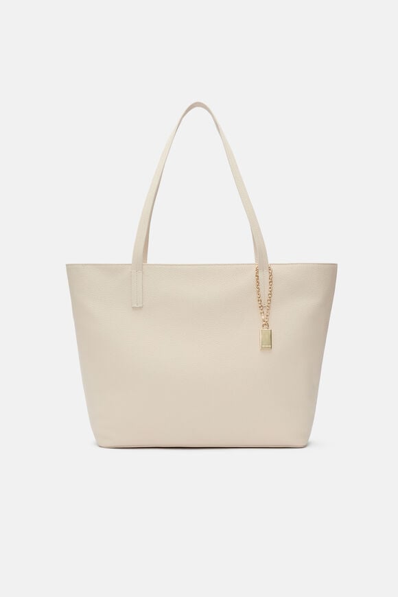 Leather Everyday Tote  Cream  hi-res