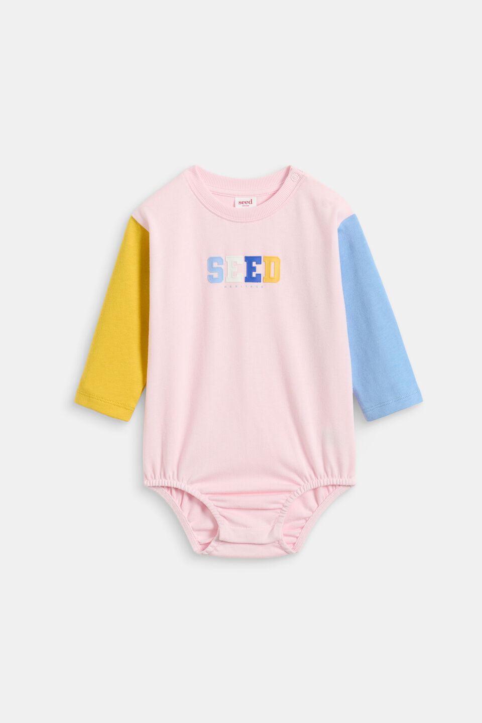 Colour Block Rugby Bodysuit  Pink Lemonade
