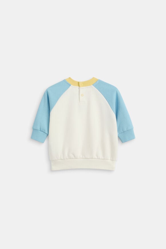 Colourblock Logo Sweat  Nebula Blue  hi-res