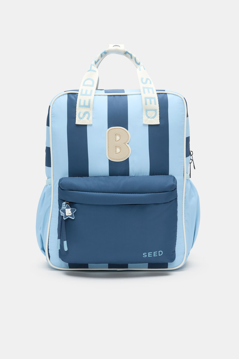 Blue Stripe Initial Backpack  B
