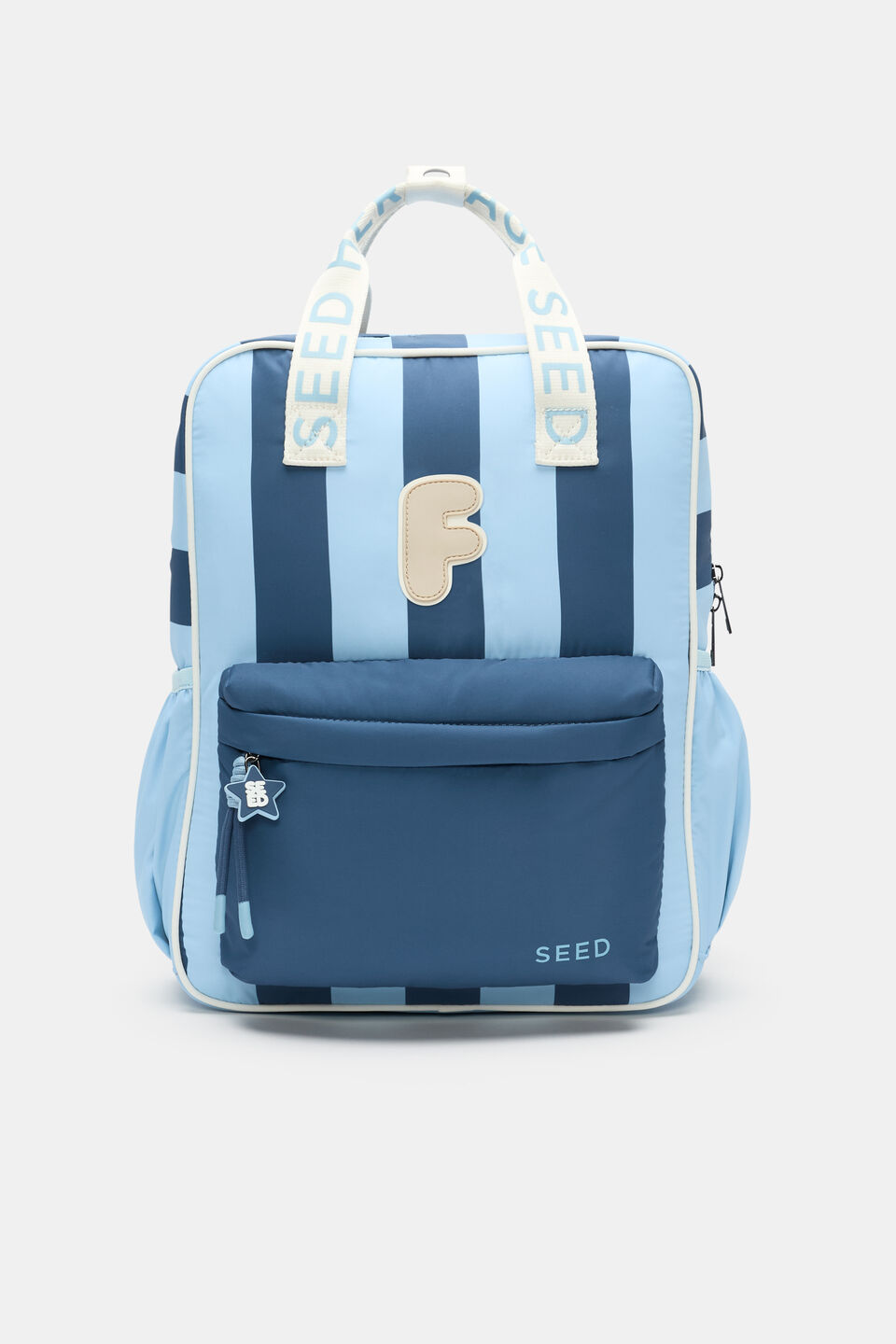 Blue Stripe Initial Backpack  F