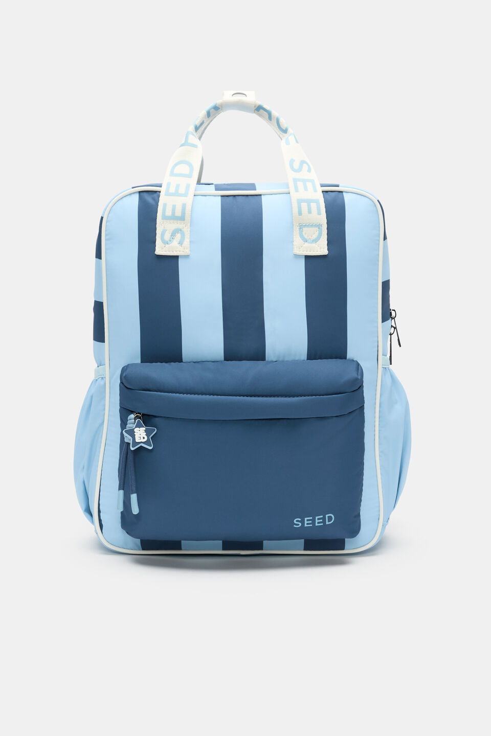 Blue Stripe Initial Backpack  Plain