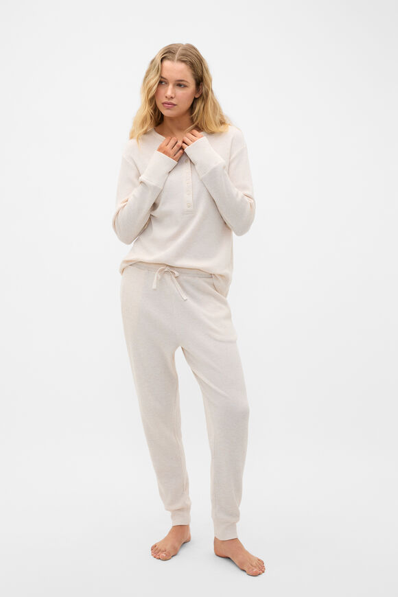 Waffle Top and Pant PJ Set  Meringue Marle  hi-res