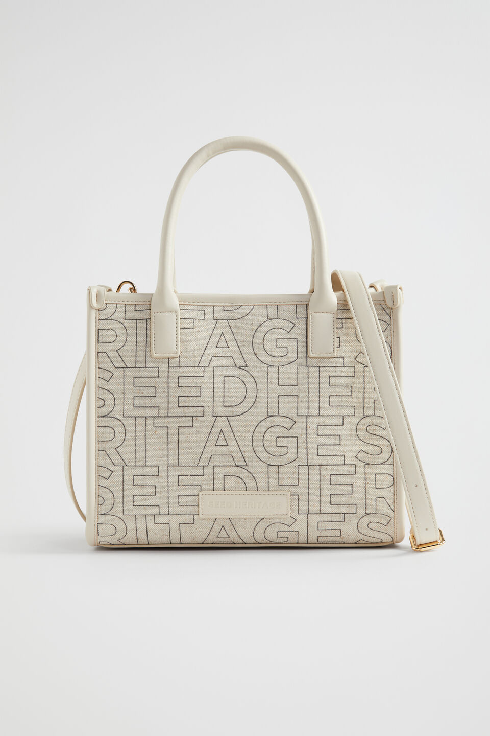 Textured Mini Tote  Stone Logo