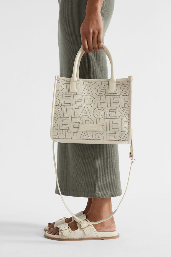 Textured Mini Tote  Stone Logo  hi-res