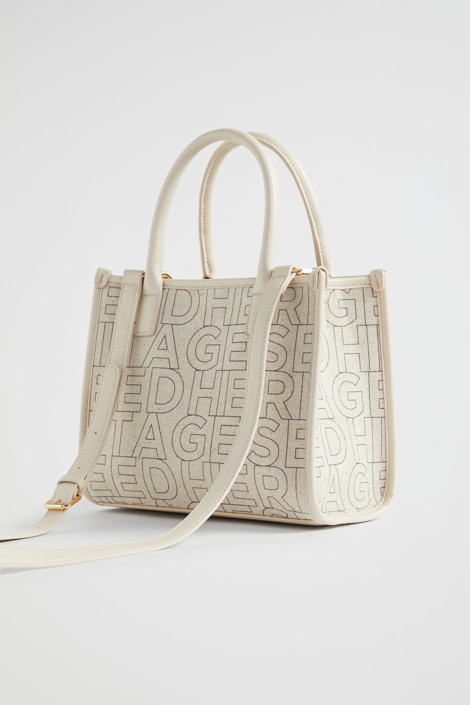 Textured Mini Tote  Stone Logo