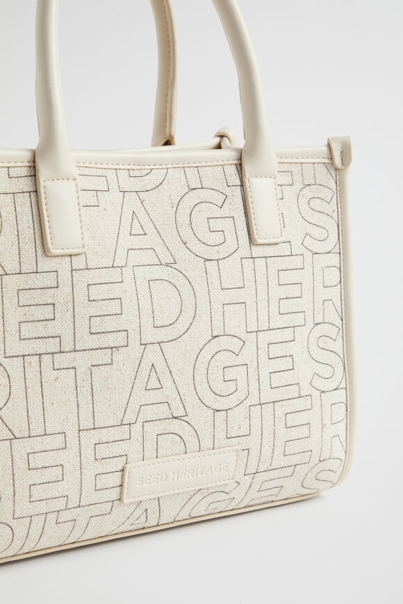 Textured Mini Tote  Stone Logo  hi-res