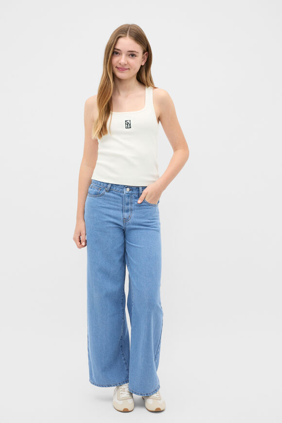 Square Neck Logo Tank  Classic Cream  hi-res
