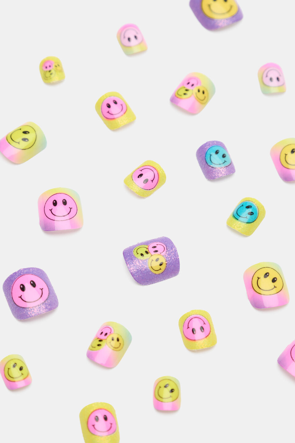 Smiley Press on Nails  Multi