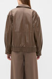 Leather Bomber Jacket  Chestnut  hi-res