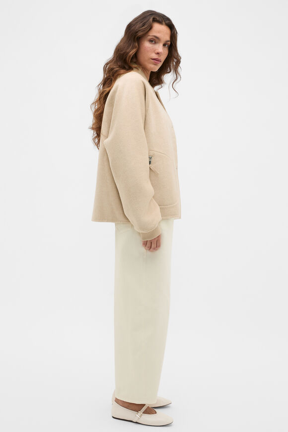 Relaxed Bomber Jacket  Wheat Marle  hi-res
