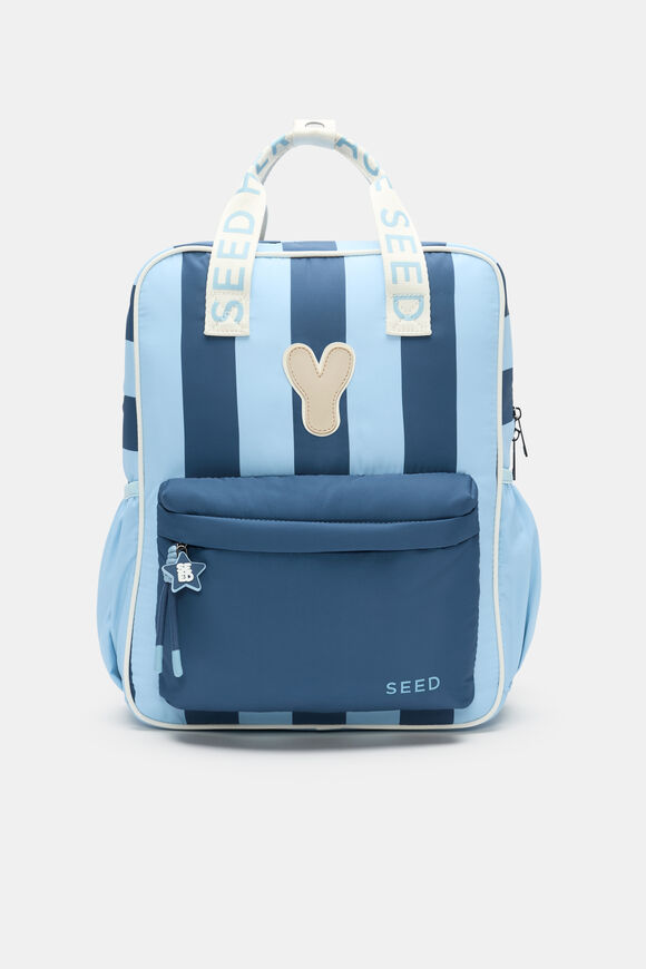 Blue Stripe Initial Backpack  Y  hi-res