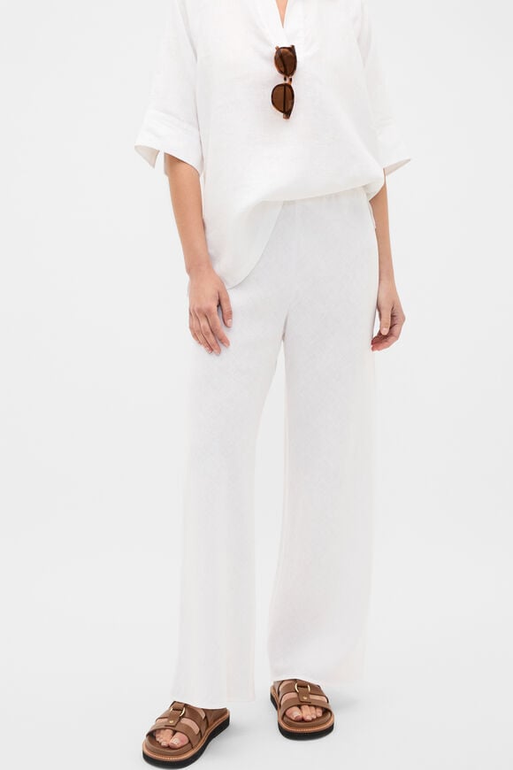 Core Linen Easy Wide Leg Pant  Whisper White  hi-res