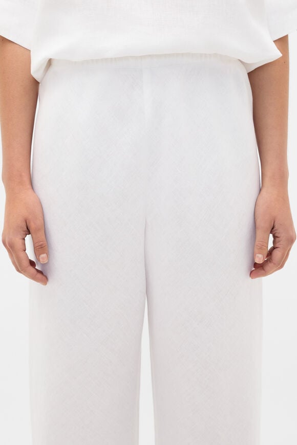 Core Linen Easy Wide Leg Pant  Whisper White  hi-res