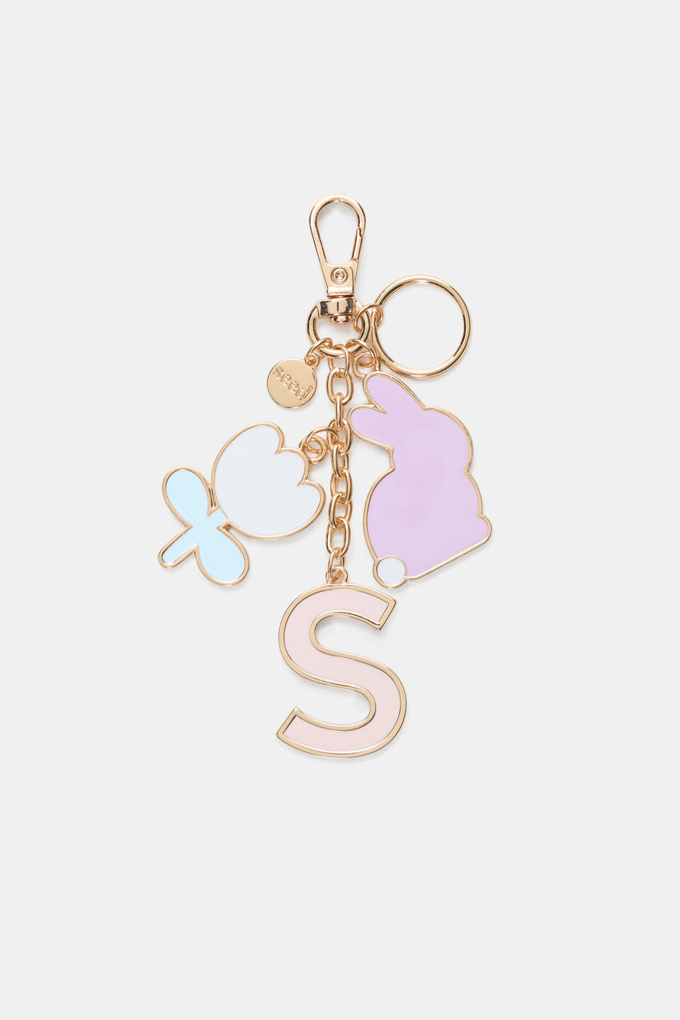 Bunny Initial Keyring  S