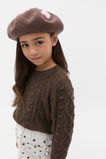 Flower Beret  Cacao  hi-res