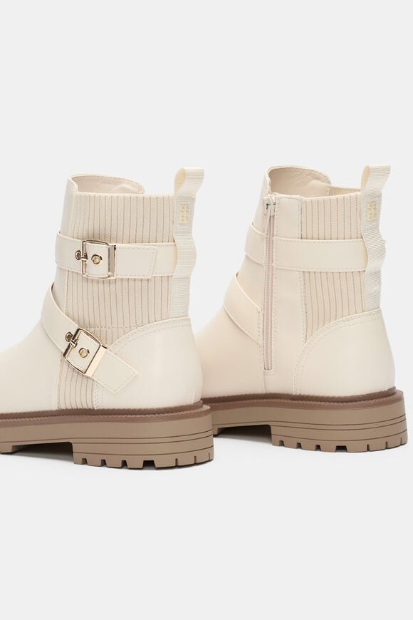Rib Biker Boot  Classic Cream  hi-res