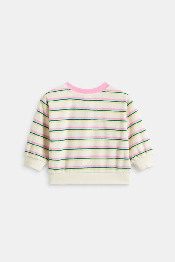 Stripe Toweling Sweat  Multi  hi-res