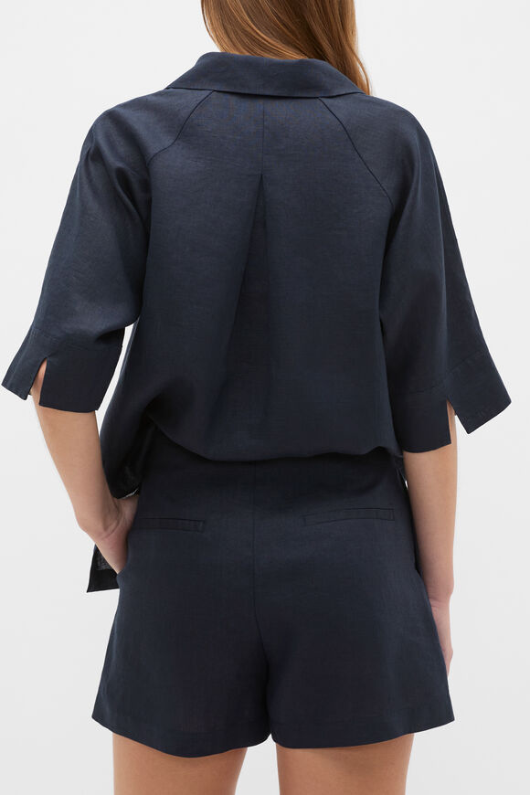 Core Linen High Rise Short  Twilight Blue  hi-res