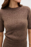 Fluffy Knit Slouch Tee  Chestnut  hi-res