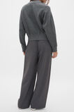 Double Knit Bomber Cardigan  Charcoal Grey Marle  hi-res