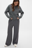 Double Knit Bomber Cardigan  Charcoal Grey Marle  hi-res