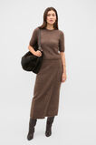 Fluffy Knit Wrap Skirt  Chestnut  hi-res