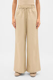 Textured Wide Leg Pant  Cashew Cream  hi-res
