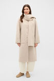 Wool Blend Scarf Coat  Cashew Cream Marle  hi-res