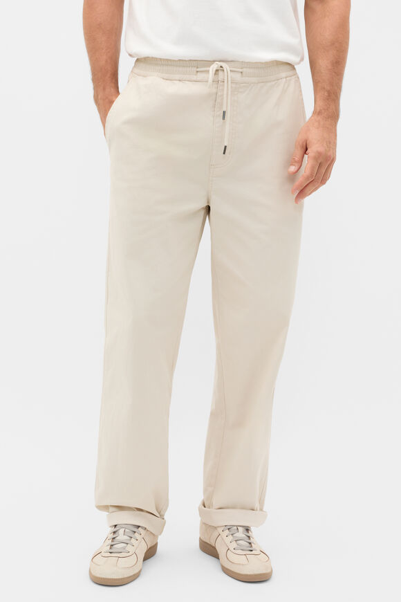 Drawstring Twill Pant  Pebble  hi-res