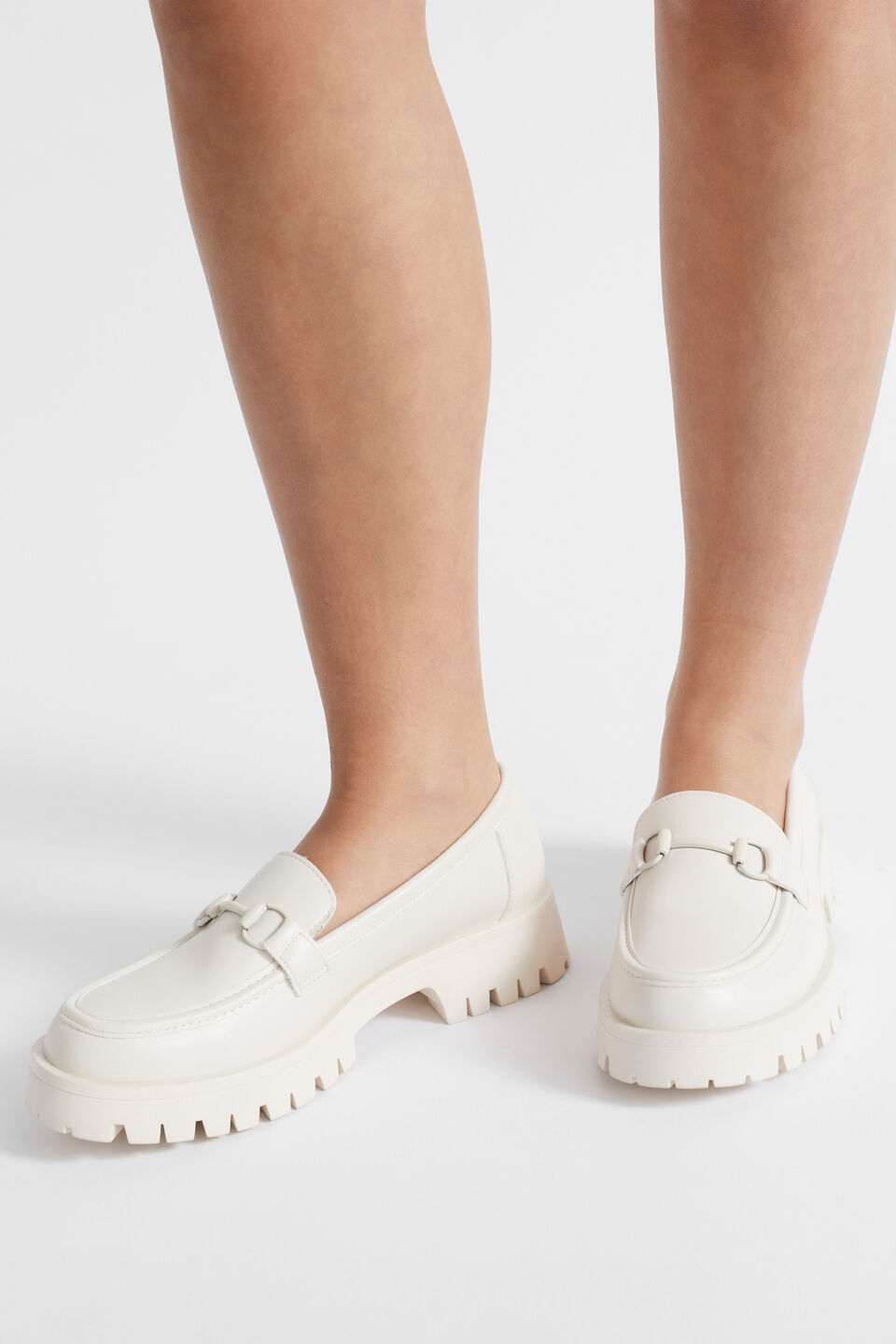 Platform Loafer  Creme