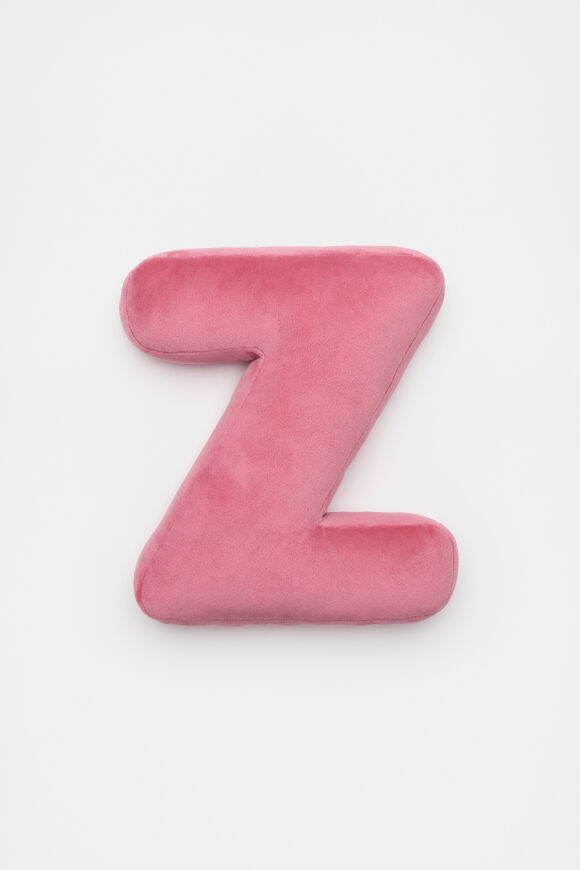 Raspberry Velvet Initial Cushion  Z  hi-res