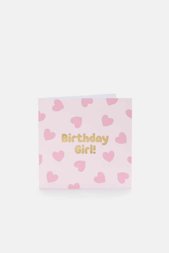 Birthday Girl Heart Card  Multi  hi-res