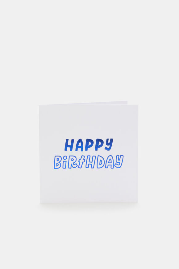 Happy Birthday Foil Card  Multi  hi-res