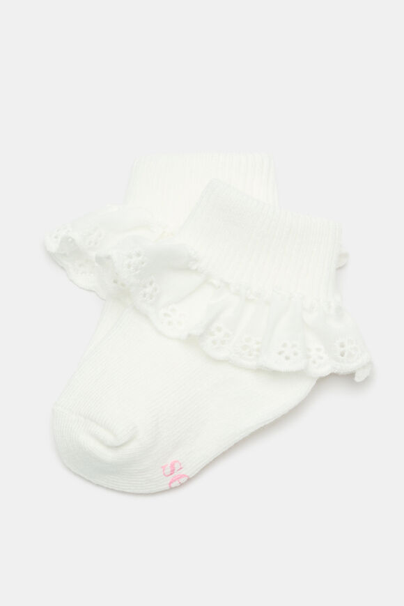 Baby Frill Sock  Vanilla  hi-res