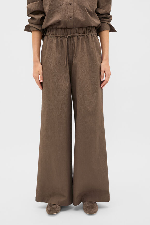 Textured Wide Leg Pant  Chestnut  hi-res