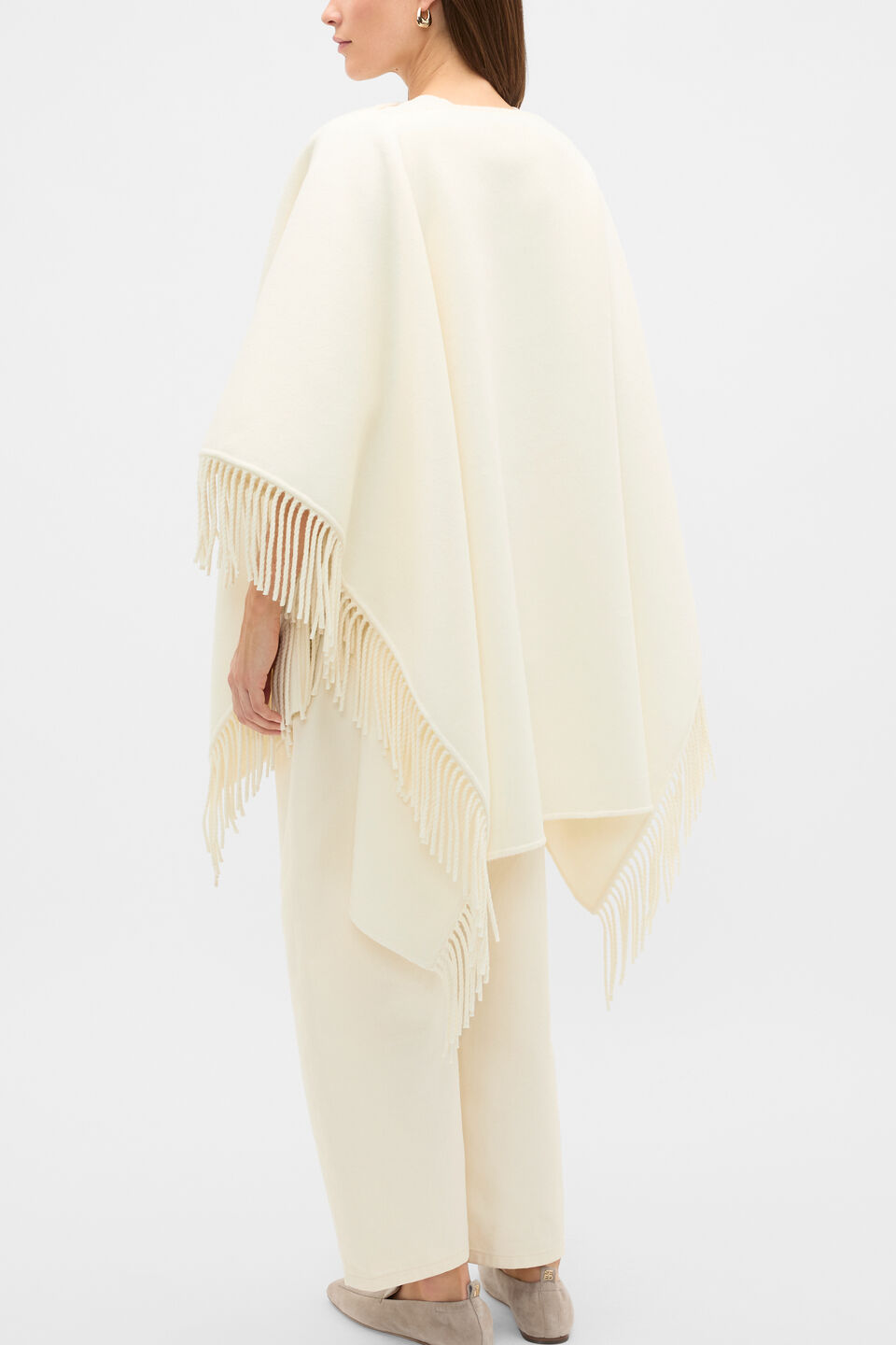 Fringe Cape  Cloud Cream
