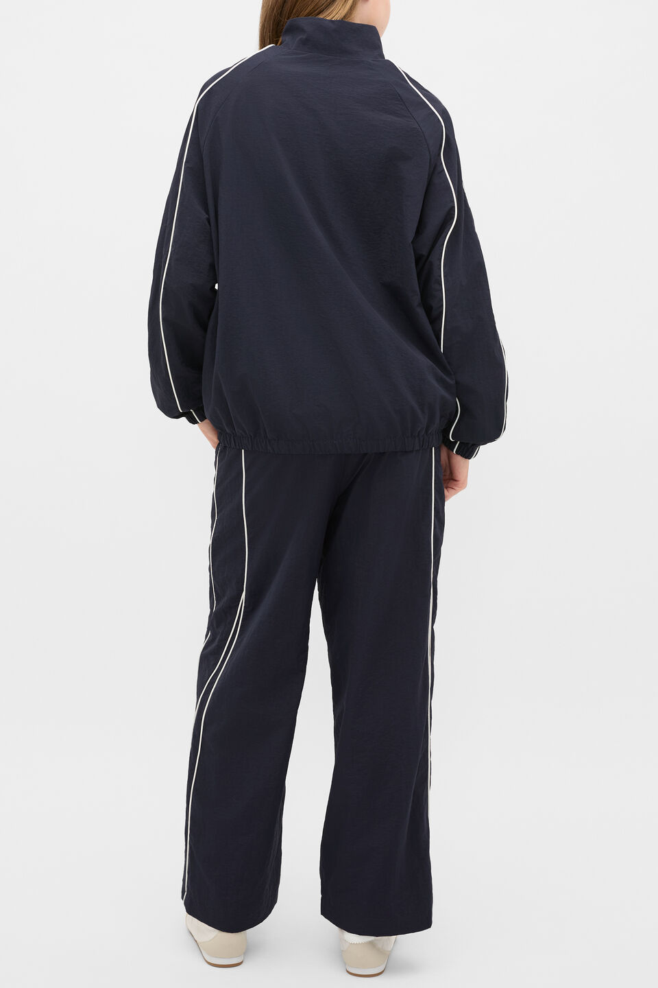 Piped Spray Jacket  New Navy