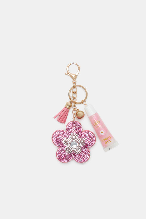 Lip Gloss Keyring  Flower  hi-res