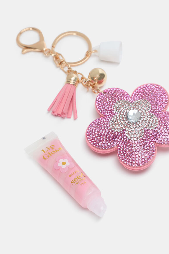 Lip Gloss Keyring  Flower  hi-res