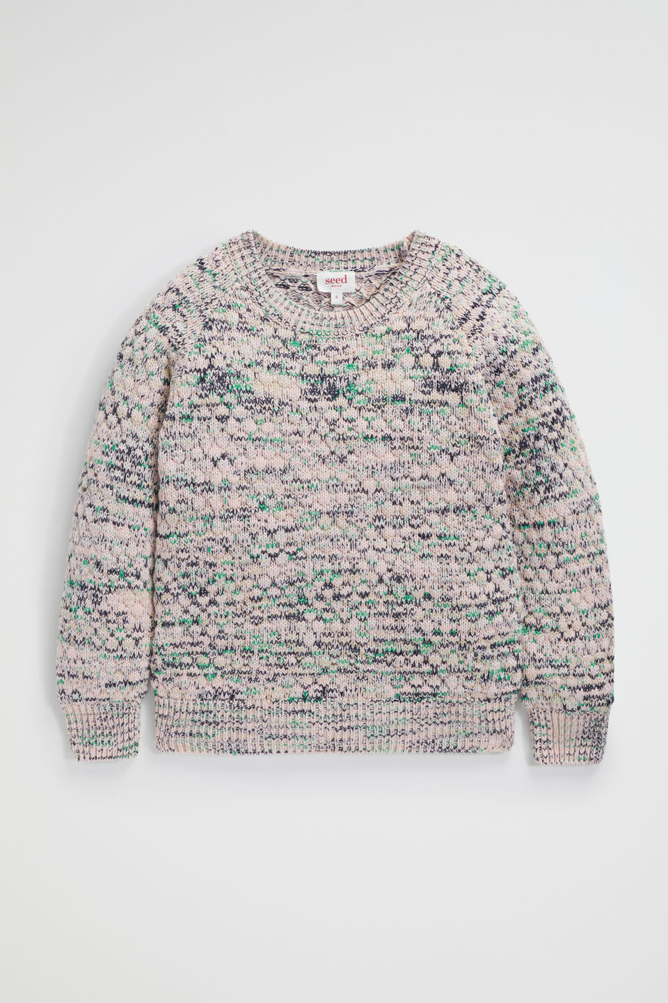 Popcorn Mixy Crop Knit  Multi