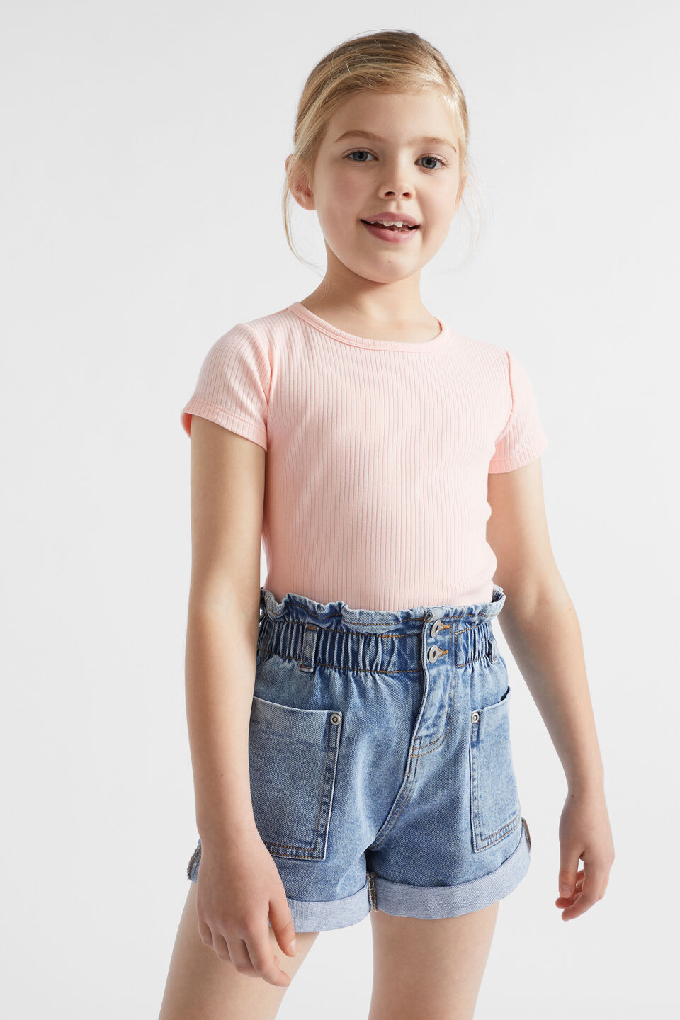 Core Rib Tee  Dusty Rose