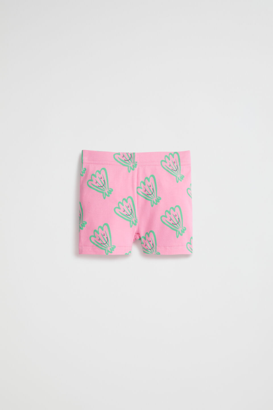 Shell Print Bike Short  Candy Pink