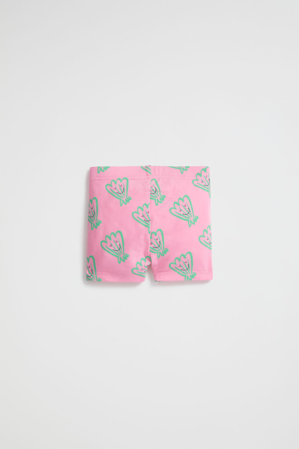 Shell Print Bike Short  Candy Pink